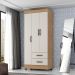 Guarda Roupa 3 Portas Alambari Nature Off White