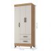 Guarda Roupa 3 Portas Alambari Nature Off White