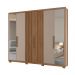 Guarda Roupa 3 Portas Fresado Mumbai Carvalho Fendi