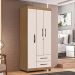 Guarda Roupa 3 Portas Ubatuba Nature Off White