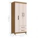 Guarda Roupa 3 Portas Ubatuba Nature Off White