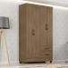Guarda Roupa 4 Portas Barras Carvalho Oak