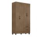 Guarda Roupa 4 Portas Barras Carvalho Oak
