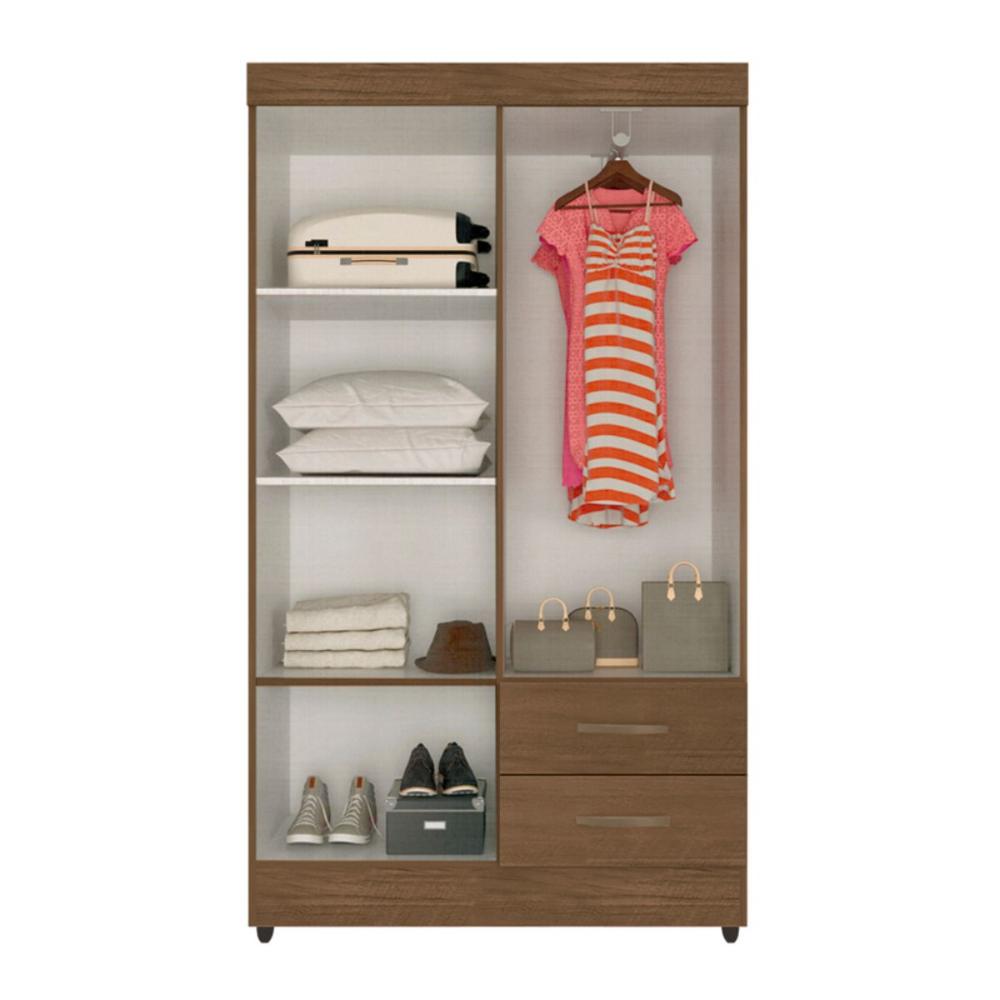 Guarda Roupa 4 Portas Barras Carvalho Oak
