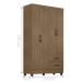 Guarda Roupa 4 Portas Barras Carvalho Oak