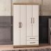 Guarda Roupa 4 Portas Narandiba Nature Off White