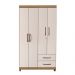 Guarda Roupa 4 Portas Narandiba Nature Off White