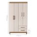 Guarda Roupa 4 Portas Narandiba Nature Off White