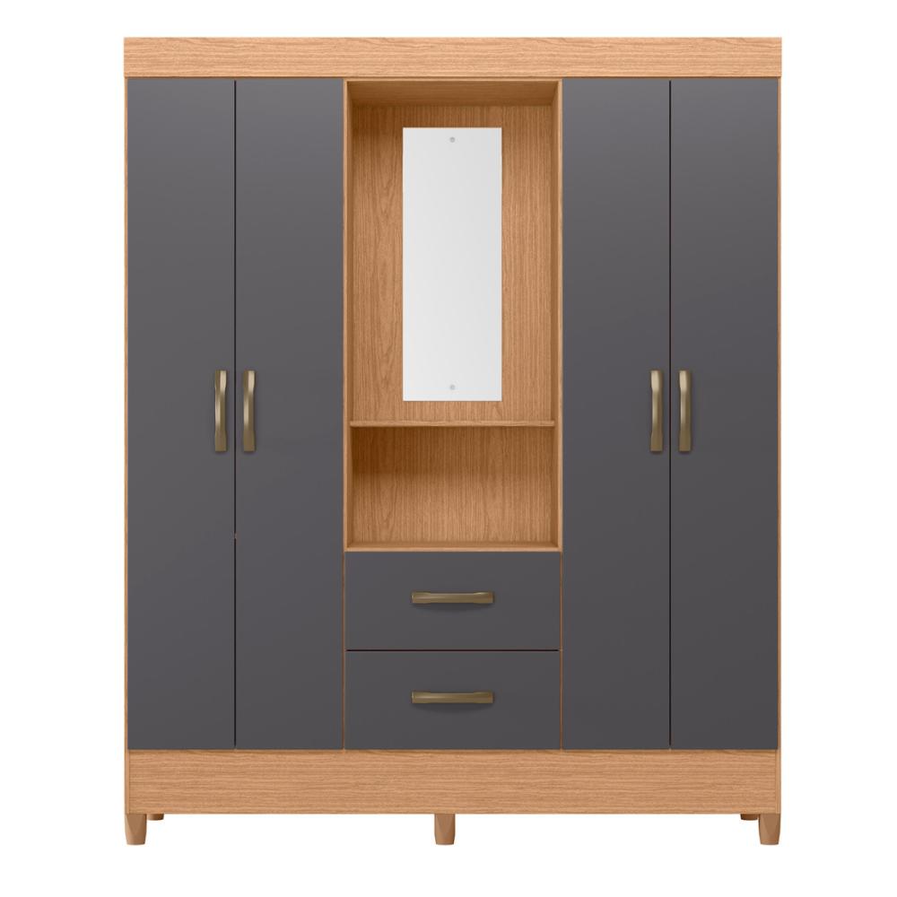 Guarda Roupa 4 Portas Sydney Freijó Titanium