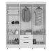 Guarda Roupa 6 Portas Guararema Nature Off White