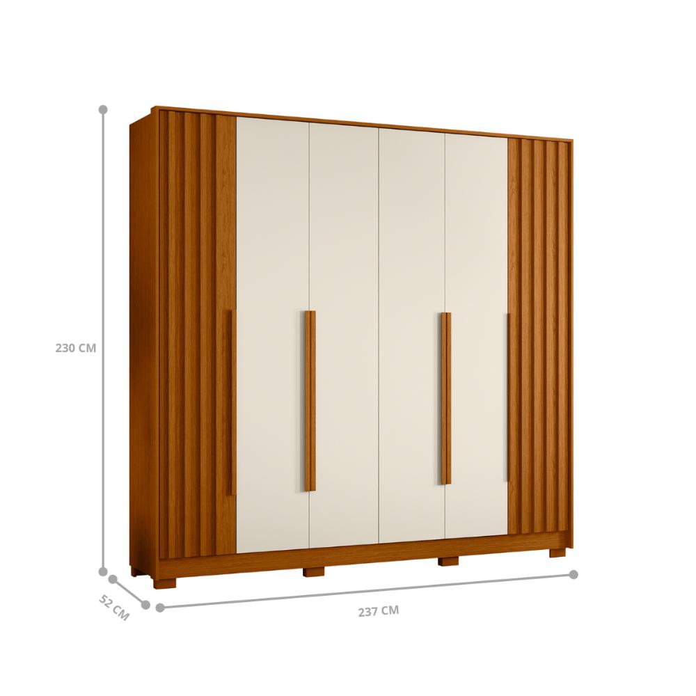 Guarda Roupa 6 Portas Helena Cinamomo Off White