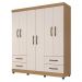 Guarda Roupa 6 Portas Quintana Nature Off White