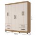 Guarda Roupa 6 Portas Quintana Nature Off White