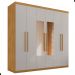 Guarda Roupa 6 Portas com Espelho Messias Naturale Off White