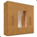 Guarda Roupa 6 Portas com Espelho Messias Naturalle