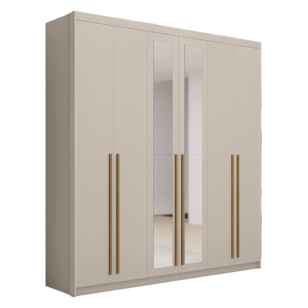 Guarda Roupa 6 Portas com Espelhos Argentina Fendi