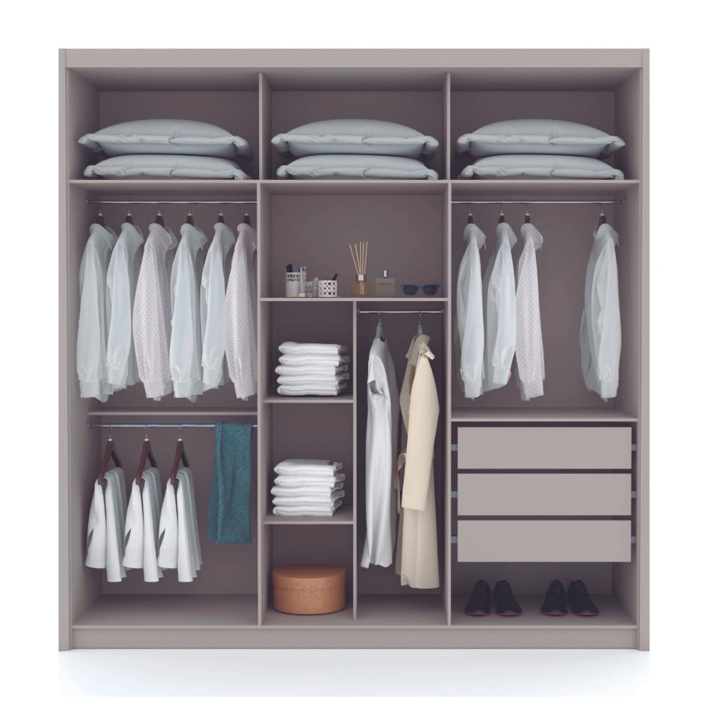 Guarda Roupa 6 Portas com Espelhos Argentina Fendi