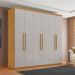 Guarda Roupa 6 Portas e 4 Gavetas Arujá Naturalle Off White