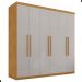 Guarda Roupa 6 Portas e 4 Gavetas Arujá Naturalle Off White
