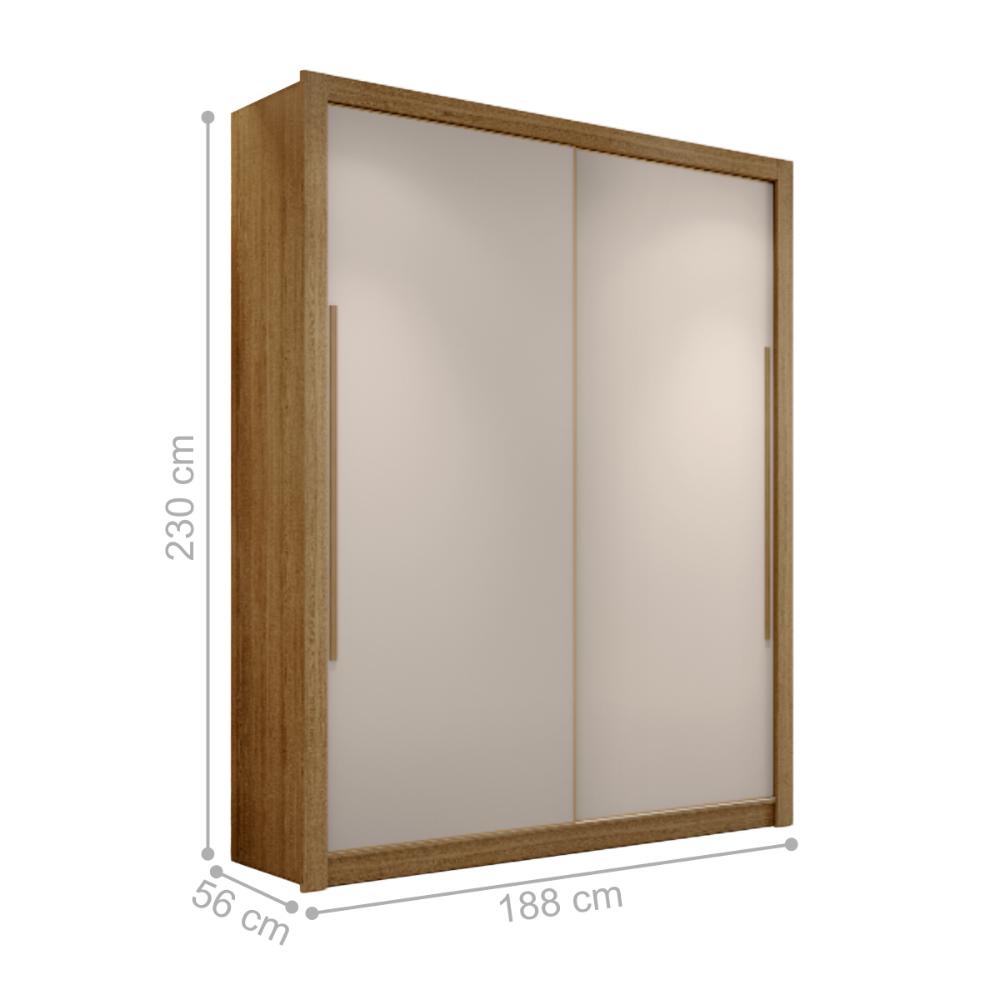 Guarda Roupa Flex 2 Portas Segóvia Nature Fendi