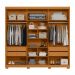 Guarda Roupa Ripado com Espelho Farol Cinamomo Off White