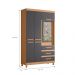 Guarda Roupa Solteiro Clover Freijo Titanium