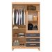 Guarda Roupa Solteiro Clover Freijo Titanium