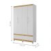 Guarda-Roupa com 2 Gavetas Kawasaki Branco Mel