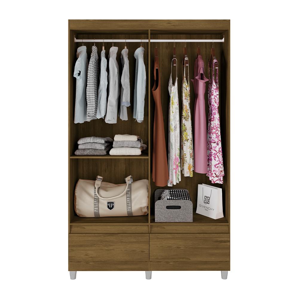 Guarda-Roupa com 2 Gavetas Kawasaki Freijó
