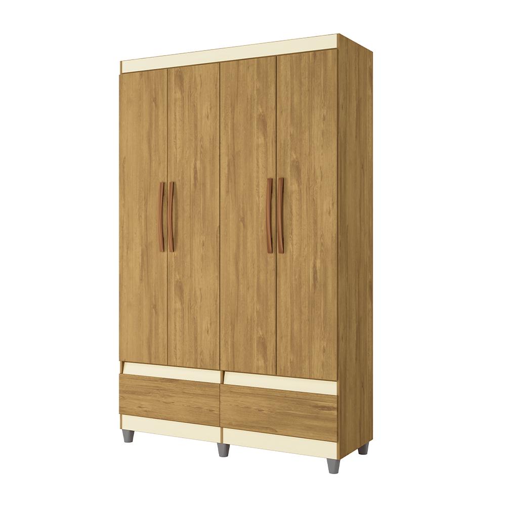 Guarda-Roupa com 2 Gavetas Kawasaki Mel Pérola