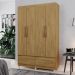 Guarda-Roupa com 2 Gavetas Kawasaki Mel Pérola