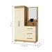 Guarda-Roupa com 2 Portas Saitama Ônix Mel Pérola