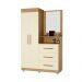 Guarda-Roupa com 2 Portas Saitama Ônix Mel Pérola