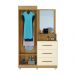 Guarda-Roupa com 2 Portas Saitama Ônix Mel Pérola
