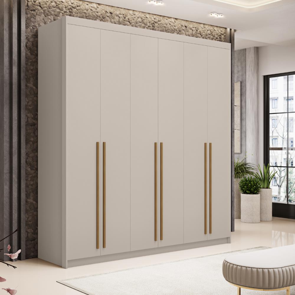 Guarda Roupa com 3 Gavetas e 6 Portas Valência Fendi