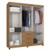 Guarda Roupa com 6 Portas Jordão Nature  
