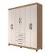 Guarda Roupa com 6 Portas Jordão Nature Off White