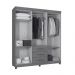 Guarda Roupa com 6 Portas Jordão Nature Off White