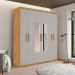 Guarda Roupa com Espelho e 6 Portas Sousa Naturalle Off White