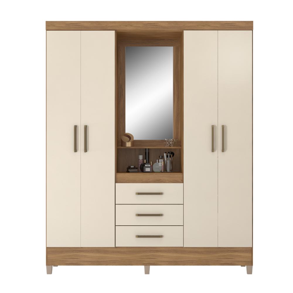 Gurda Roupa Capelinha Londes 4 Portas Amendola Off White