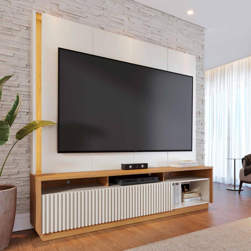 Home  Aroland Para TV 60 Polegadas Off White Freijo
