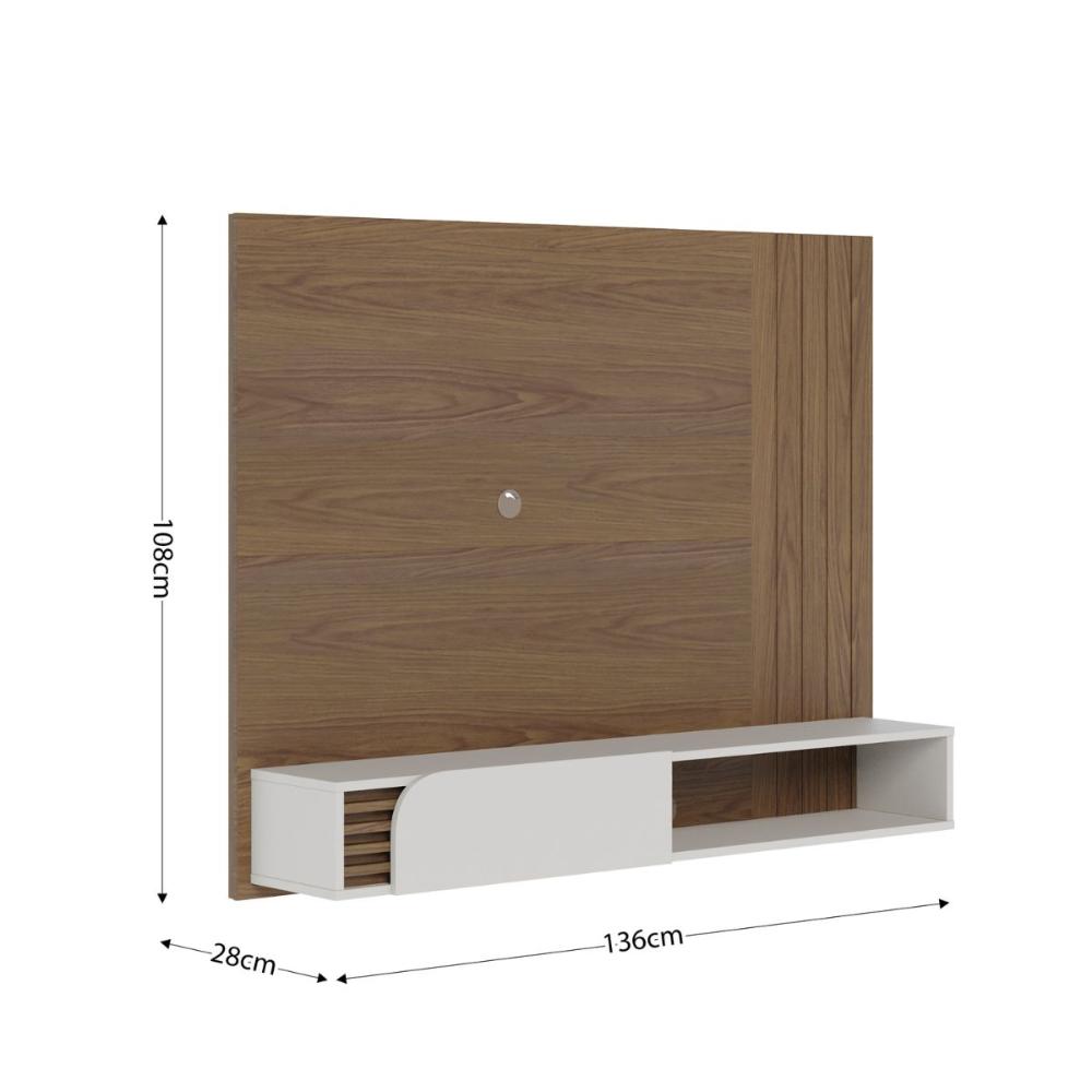 Home Para TV 60 Polegadas Jericoacoara 1600 Amendoa Off White 