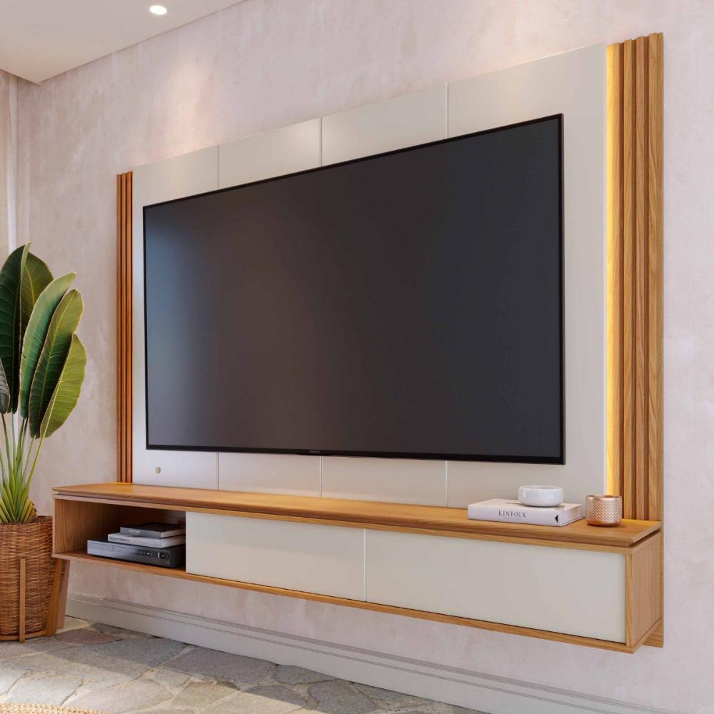 Home Suspenso Para TV 65 Polegadas Salem Off White Freijo