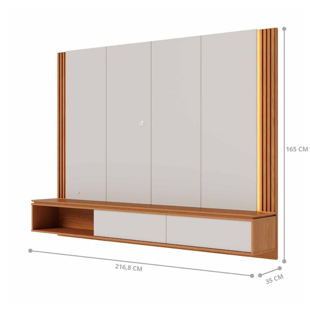 Home Suspenso Para TV 65 Polegadas Salem Off White Freijo