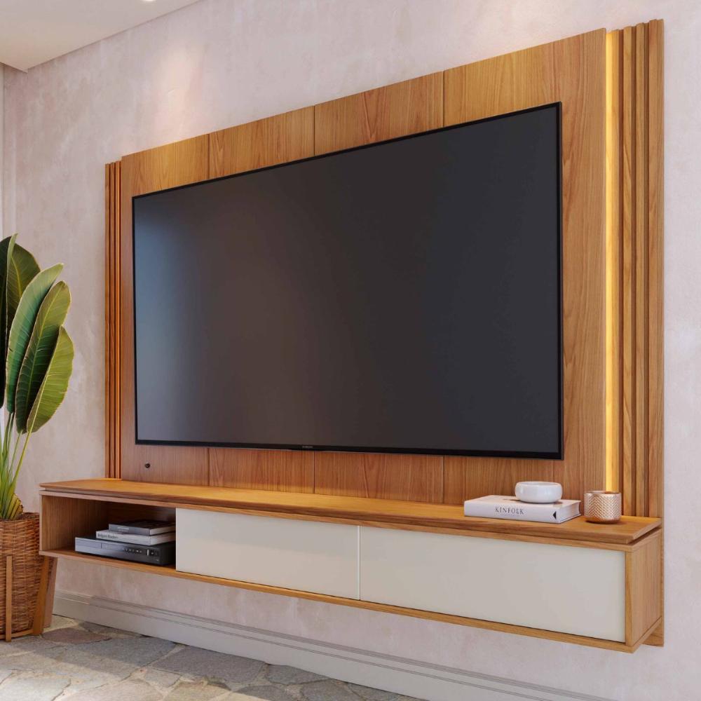 Home Suspenso Para TV 65 Polegadas Salem Off White Freijo