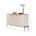 Jogo Aparador e Cristaleira Valentine Off White Nature Preto