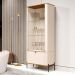 Jogo Aparador e Cristaleira Valentine Off White Nature Preto
