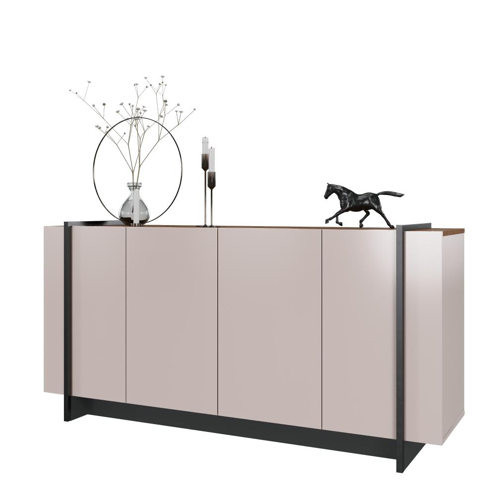 Jogo Buffet e Aparador Johanesburgo Freijo Preto
