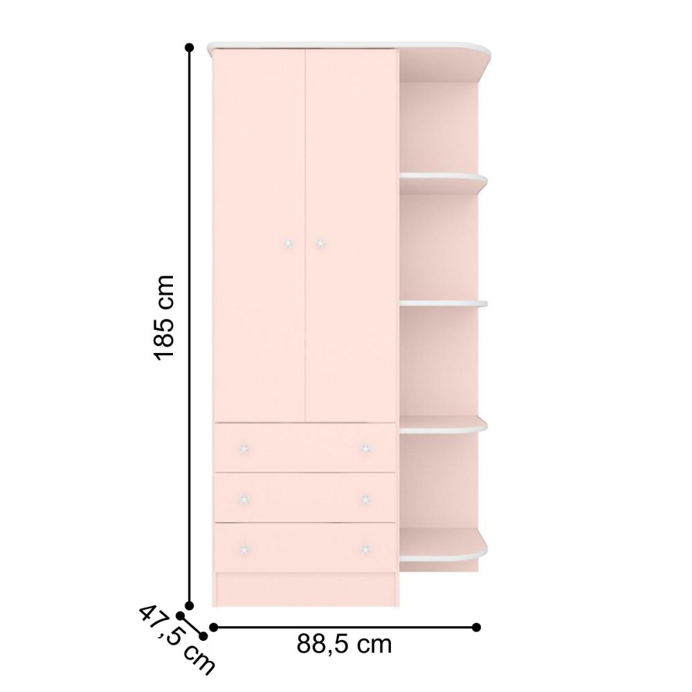 Jogo Completo Quarto de Bebê Arica Rosa Acetinado