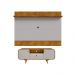 Jogo Painel e Rack Veludo Naturalle Off White
